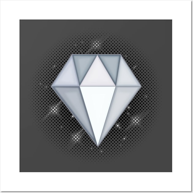 White Diamond Gem Wall Art by Blackmoonrose13